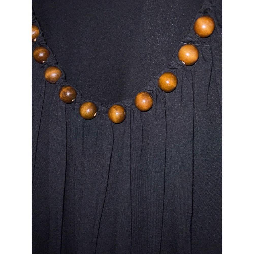 Grace‎ Elements Womens Black Sleeveless Beaded Scoop Neck Blouse Top Medium M - Picture 3 of 6